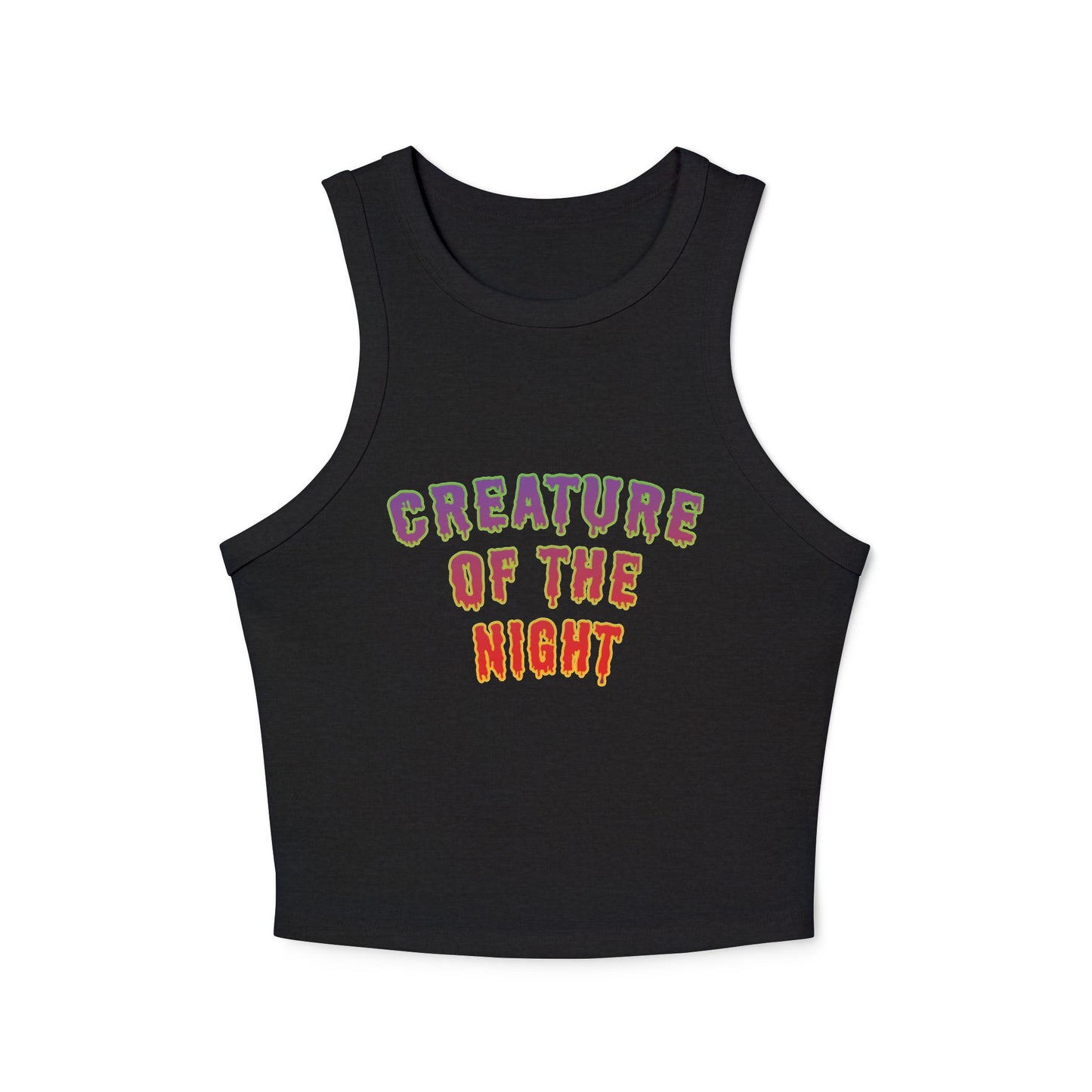 Creature of the Night Micro Rib Racer Tank Top