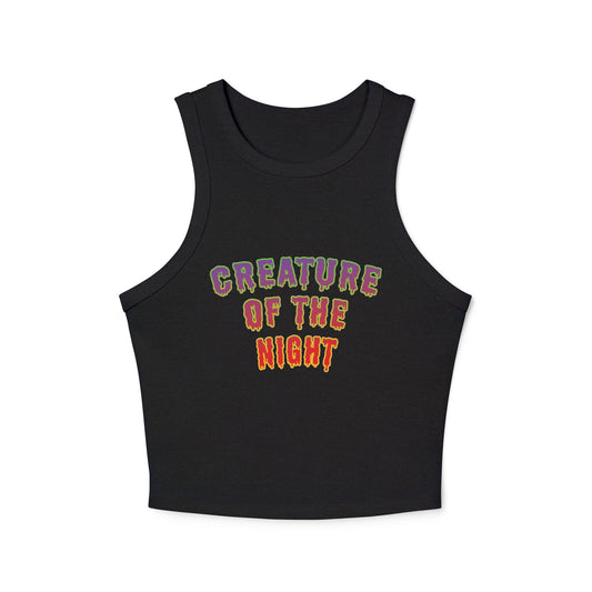 Creature of the Night Micro Rib Racer Tank Top