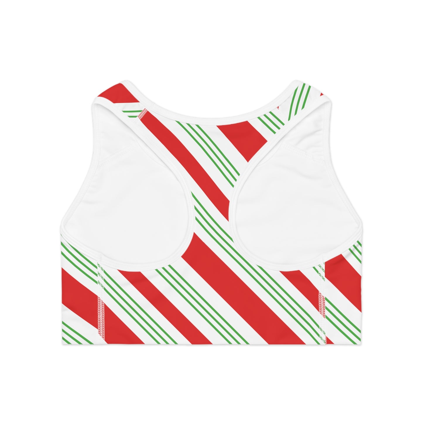 Candy Cane Sports Bra