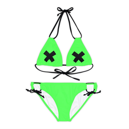 Bikini - X Marks The Spot Lime Green